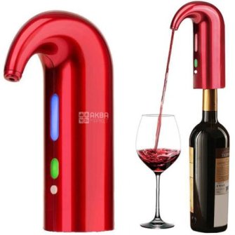 Помпа-аэратор для вина SMART SW-EA01 red/black, аккумуляторная